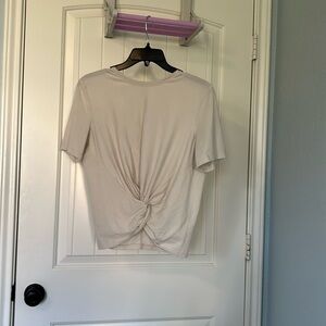 Lululemon twist knotted tshirt cream (opal white) size 6
